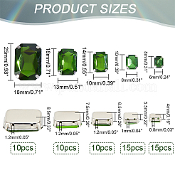 60 шт. 5 стиля прямоугольной формы пришивные стразы&nbsp;GLAA-GA0001-53A