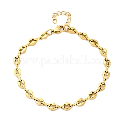 Браслеты-цепочки из нержавеющей стали 304 в виде кофейных зерен для женщин&nbsp;BJEW-C094-11G