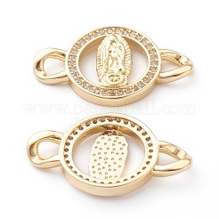 Латунные соединители с прозрачным кубическим цирконием&nbsp;ZIRC-Z014-03G