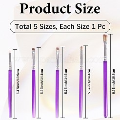 Набор из 5 нейлоновой кисточки для торта&nbsp;AJEW-WH20064-84