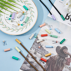 40 шт. 10-цветные напыленные печатные наконечники из сплава для шнурков&nbsp;FIND-DC0005-09