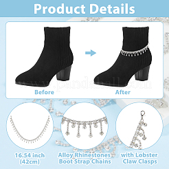 2 шт. сплава стразов звеньевая цепь ремень сапог&nbsp;HJEW-HS00053