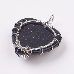 Синтетический синий авантюрин подвески&nbsp;G-L480-05G