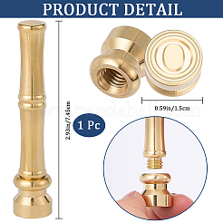 1 шт. золотистые латунные восковые печати с ручками в форме бамбуковых палочек&nbsp;STAM-CP0001-05O