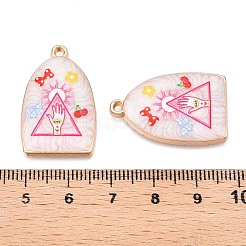 Подвески из эмали из сплава с печатным покрытием стойки&nbsp;ENAM-T020-03F