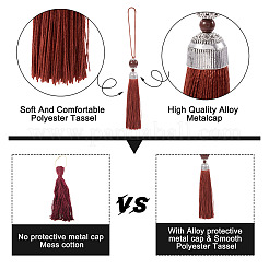 28 шт. 14-цветные полиэстеровые подвески с кисточками&nbsp;HJEW-TA0001-07