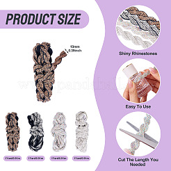 4 ярд двухцветной ленты со стразами&nbsp;OCOR-TA0003-12