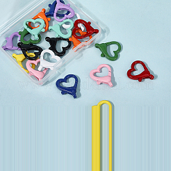 20 шт. двухцветные застежки-клешни из сплава с напылением&nbsp;FIND-SC0017-42