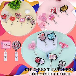 Катушка для значков из блестящего акрила и АБС-пластика&nbsp;AJEW-SZ0002-47D