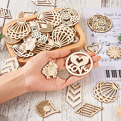 100 шт. 10 стиля&nbsp;WOOD-EL0001-03