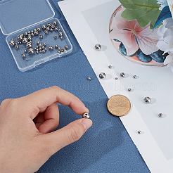 160 шт. 6 стиля из нержавеющей стали 304 с полусверленными бусинами&nbsp;FIND-PH0027-37