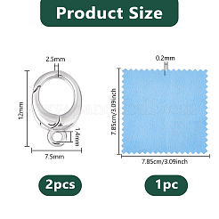 2 шт. 925 кольца-пружинки из стерлингового серебра&nbsp;STER-DC0001-75