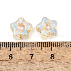 Гальванопокрытие и стеклянные бусины с золотым металлическим плетением&nbsp;EGLA-T029-02M