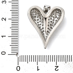 Латунные микропаве прозрачные подвески с фианитом&nbsp;KK-B094-05P