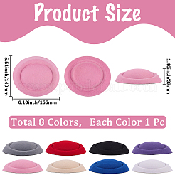 8 шт. 8-цветная тканевая основа для шляпы-таблетницы в стиле стюардессы для шляпного магазина&nbsp;AJEW-GF0010-95