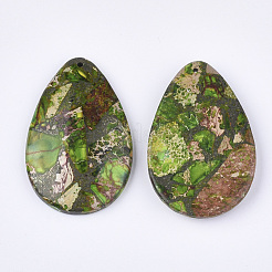 Синтетическая золотая линия регалит / имперская яшма / подвески из яшмы с морскими осадками&nbsp;G-S329-074C