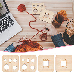 4 шт. спицы для вязания из дерева 2-х размеров&nbsp;WOOD-PH0009-55