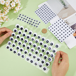 8 лист 4 стилей самоклеящиеся пластиковые качающиеся глазки-кабошоны&nbsp;KY-GF0001-56