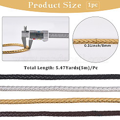 5 м плетеный круглый шнур из искусственной кожи для украшений&nbsp;OCOR-GF0004-96B-03