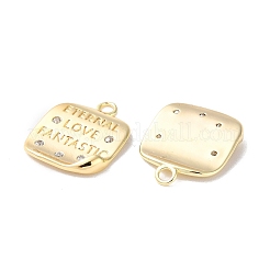 Латунные микро проложить кубического циркония подвески&nbsp;KK-F867-05G