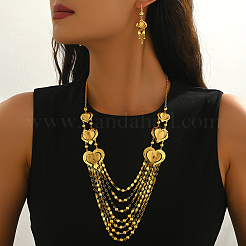 Комплекты из серег из сплава и многослойных ожерелий для женщин&nbsp;VC8959-2