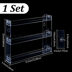 3-слойные прозрачные пластиковые держатели для хранения&nbsp;ODIS-WH0025-275