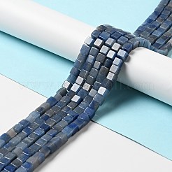 Окрашенные и нагретые нити из натурального синего авантюрина G-I327-A01