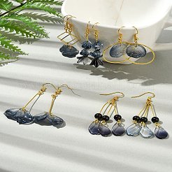 Наборы для изготовления сережек из стеклянных подвесок своими руками&nbsp;DIY-FS0009-01