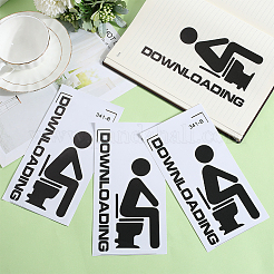 Пластиковые наклейки на стену туалета&nbsp;AJEW-WH20023-04