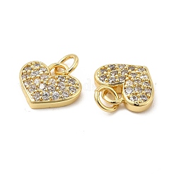 Латунные микропаве прозрачные кубические циркониевые подвески&nbsp;KK-E068-VB163