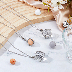 10 шт. регулируемое ожерелье-мешок из нержавеющей стали 304 для изготовления самородков драгоценных камней&nbsp;NJEW-DC00007