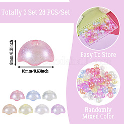 3 набор светящихся прозрачных акриловых бусин&nbsp;OACR-TA0003-47