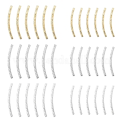 90шт 3 цвета латунные бусины трубки&nbsp;KK-YW0002-08A