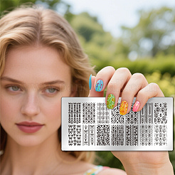 Шаблоны для дизайна ногтей своими руками из нержавеющей стали с растительной тематикой&nbsp;MRMJ-UN0001-017