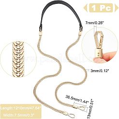 Железные плоские ручки для сумок со змеиной цепочкой&nbsp;FIND-WH0111-109