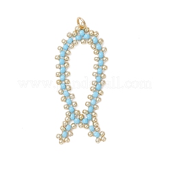 5 шт. подвески в виде рыбок из стеклянного бисера&nbsp;PALLOY-MZ01173