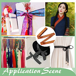 Вышивка полиэфирными лентами в этническом стиле&nbsp;OCOR-WH0109-042A-01