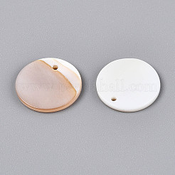 Подвески-диски из натуральных пресноводных ракушек&nbsp;BSHE-T014-42A