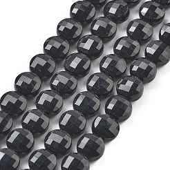 Натуральные бусины из черного оникса (окрашенные и нагретые)&nbsp;G-C179-A10-02