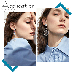 80 шт. 4 шт. фурнитуры для сережек-гвоздиков из нержавеющей стали 304 и 90 шт. гайки для ушей&nbsp;STAS-UN0034-92