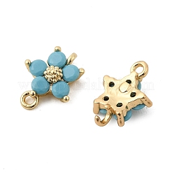 Подвески-подвески-цветочки из латуни с кубическим цирконием&nbsp;KK-H089-34G-04