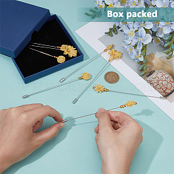 8 шт. 4 стиля цветочных латунных брошей&nbsp;JEWB-BC00006