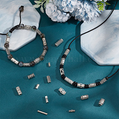 120 шт. 12 стиля тибетских сплавных трубчатых бусин&nbsp;FIND-PH0020-79