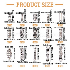 Сплавочные овальные бусины тибетского стиля &nbsp;TIBEB-TA0001-18AS