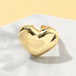 Латунное регулируемое открытое манжетное кольцо для женщин RJEW-A065-03G