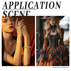 60 шт. непрозрачные смоляные бусины на Хэллоуин&nbsp;RESI-SC0036-67