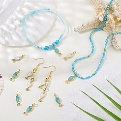 12 шт. 2-х цветные латунные подвески с кубическим цирконием&nbsp;KK-GA0002-38