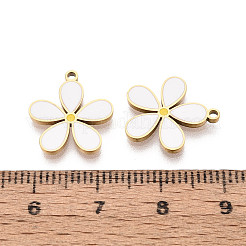 Подвески в виде цветов из нержавеющей стали 304 и эмали.&nbsp;STAS-T073-19G