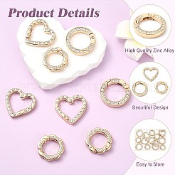 15шт 3 стиля пружинные кольца из цинкового сплава&nbsp;FIND-CJ0004-77