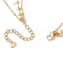 Латунные звездочки кисточки панцирные цепочки кольца на пальцы ног женские браслеты&nbsp;AJEW-AN00663